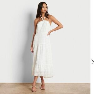 Sam Edelman White Vacation Halter Midi Dress Size 6 NWT